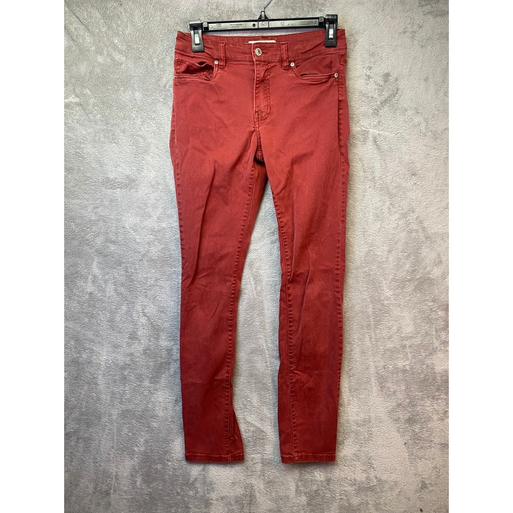 L.O.G.G. Pants Womens 6 Skinny Rust Red Stretch Casual EUC‎